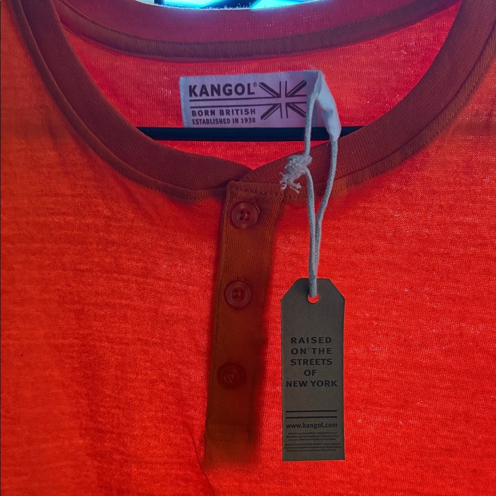 Kangol Vibrant Orange Short Sleeve Tee - Picture 2 of 5